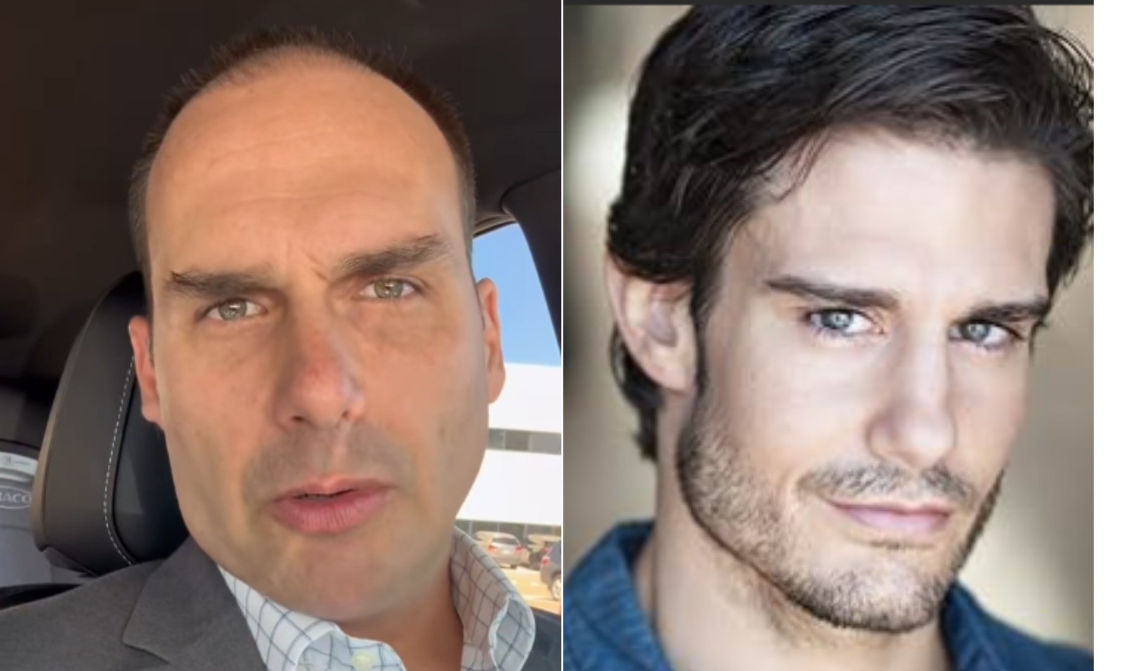Edward Finlay vive Eduardo Bolsonaro em 'Dark Horse' — Foto: Divulgação