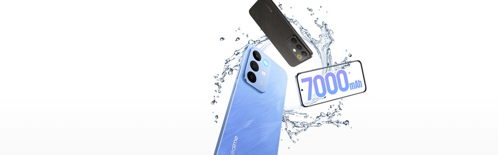 realme C85 aposta em bateria de altíssima capacidade e resistência extrema à água — Foto: Reprodução/realme