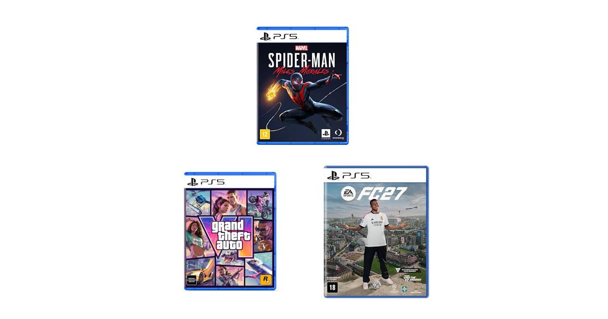GTA VI, Spider-Man e mais: os jogos de PS5 que estão bombando nas ofertas da Amazon