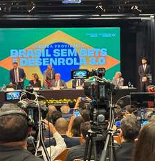 Lula durante evento nesta sexta-feira, 25, em São Paulo, para anunciar medidas de "Brasil sem bets" Foto: Terra/Adrielle Farias