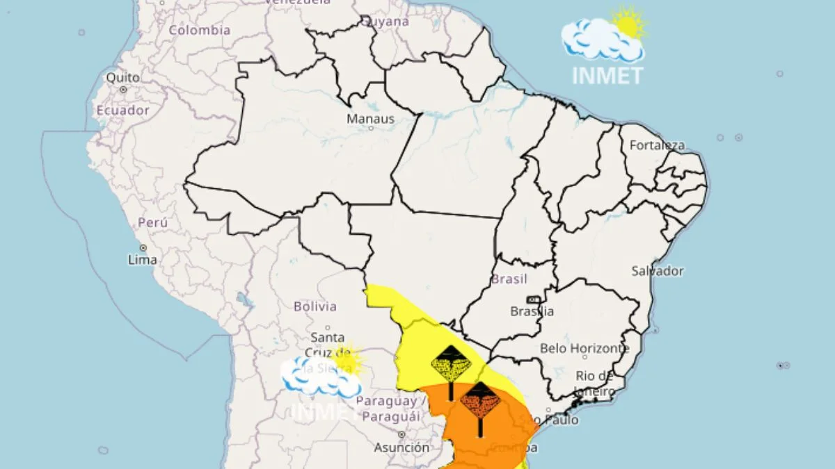 Ciclone se forma no Rio Grande do Sul com alerta de ventos de até 100 km/h