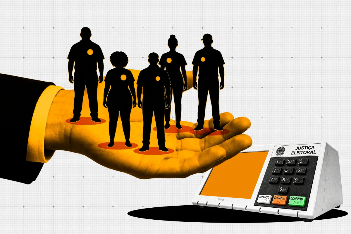 Arte assédio eleitoral - Metrópoles