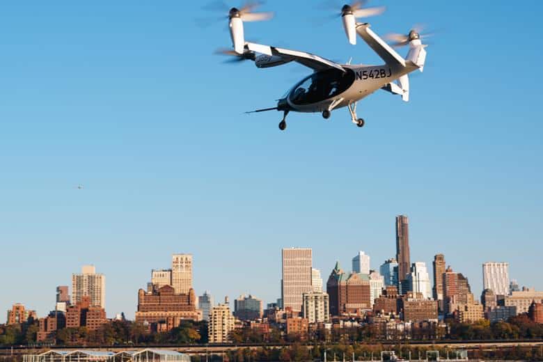 Imagem da matéria: Começam testes com táxi aéreo elétrico nos EUA