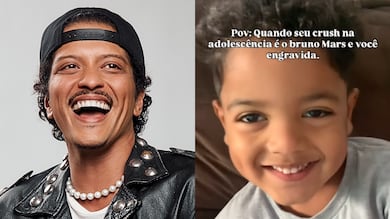 Bruno Mars reage a vídeo de criança parecida com ele e diverte a web